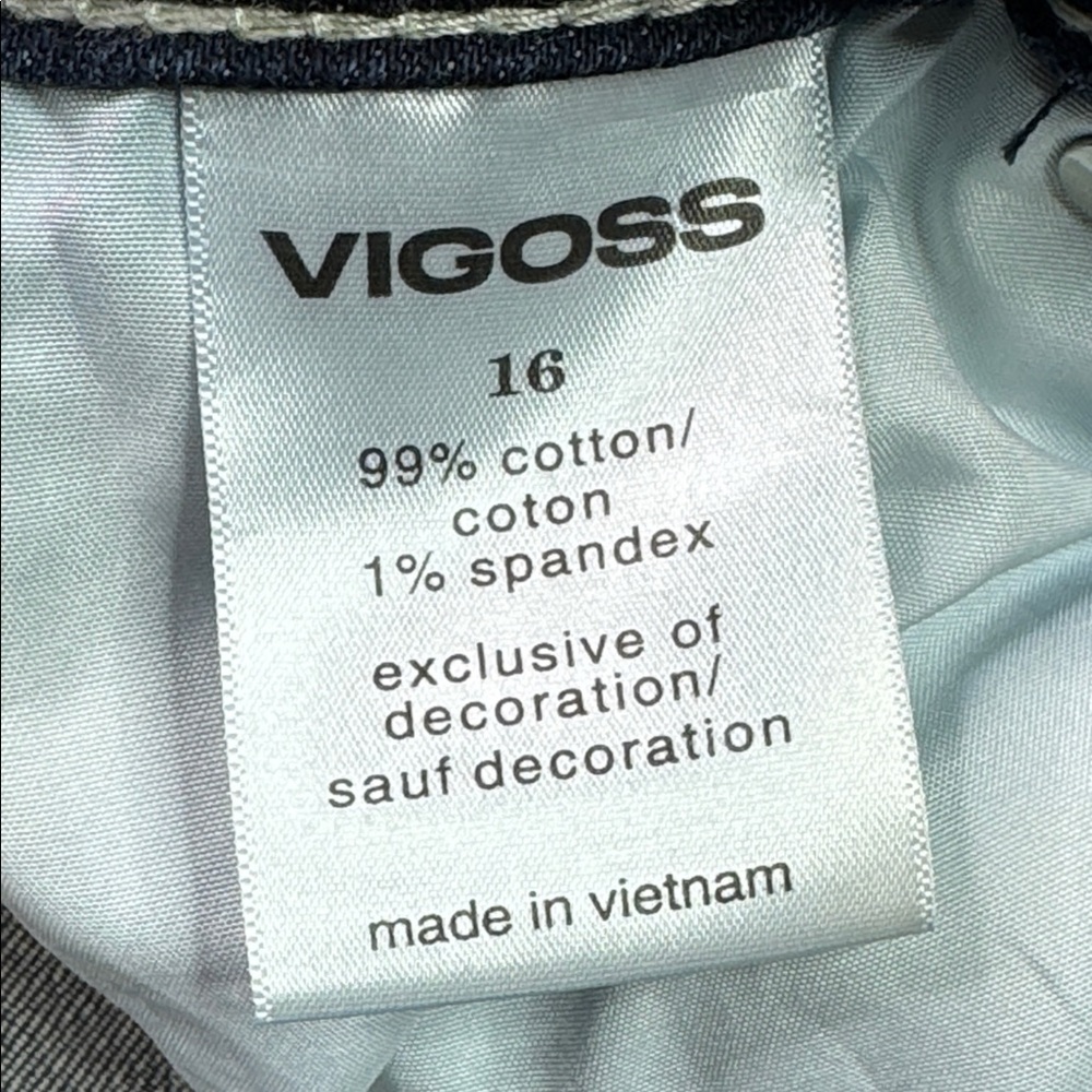 Vigoss Denim Capri Pants Size 16 - Picture 11 of 12